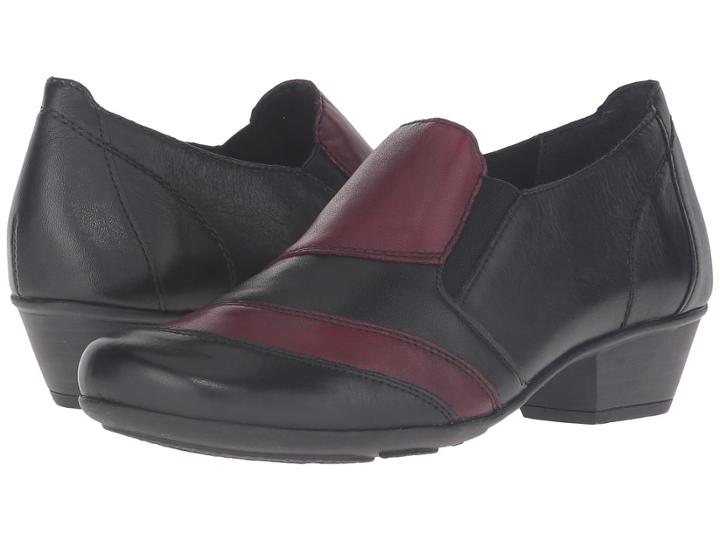 Rieker D7306 Milla 06 (schwarz/chianti/schwarz) Women's  Shoes