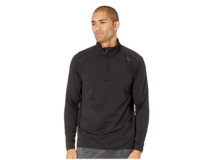 Adidas Ultimate Transition 1/4 Zip Shirt (black) Men's Long Sleeve Pullover
