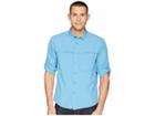 White Sierra Kalgoorlie Cool Touch Long Sleeve Shirt (niagara Blue) Men's Long Sleeve Pullover
