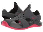 Nike Kids Sunray Protect 2 (little Kid/big Kid) (anthracite/rush Pink) Girls Shoes