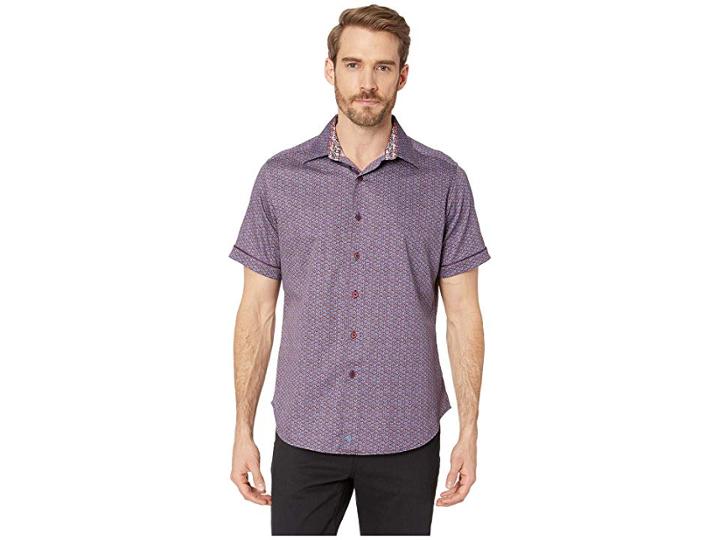Robert Graham Westward Shirt (berry) Men's Clothing