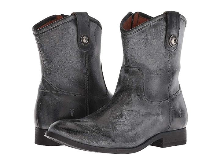 Frye Melissa Button Short (black) Cowboy Boots