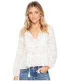 Bb Dakota Isobel Embroidered Top (ivory) Women's Clothing