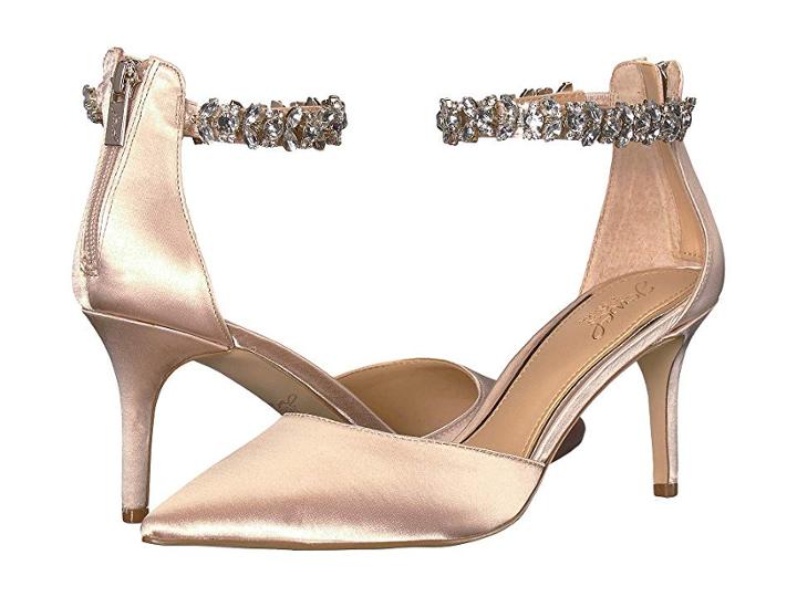 Jewel Badgley Mischka Audrey (champagne Satin) Women's Shoes