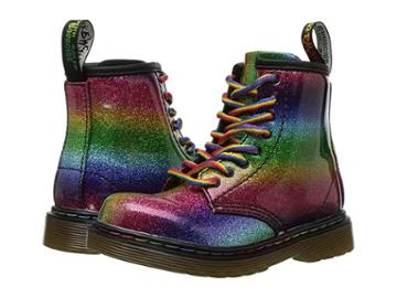 Dr. Martens Kid's Collection 1460 Patent Glitter Brooklee (toddler) (rainbow Glitter Pu) Girls Shoes