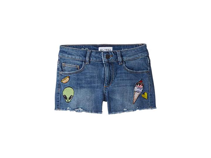 Dl1961 Kids Lucy Patch Work Shorts In Almost Famous (big Kids) (almost Famous) Girl's Shorts