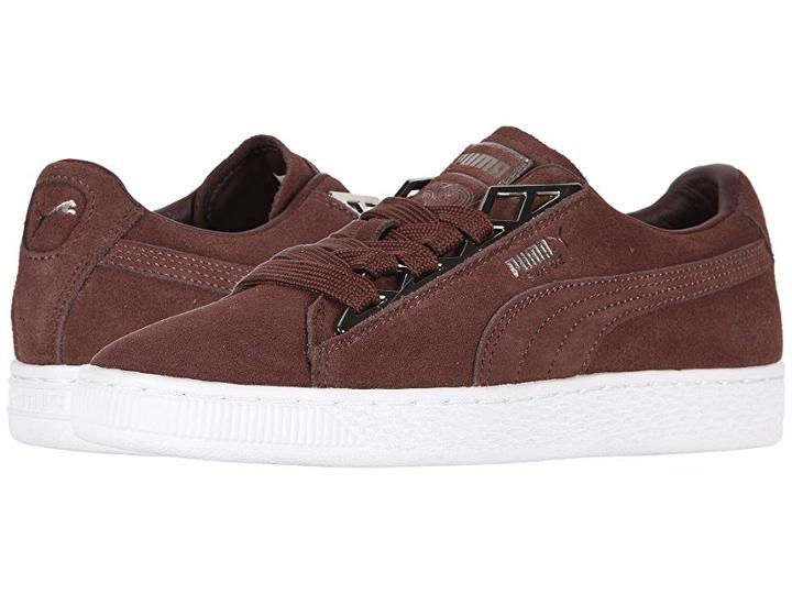 Puma Suede Jewel Metallic (peppercorn/peppercorn) Women's Lace Up Casual Shoes