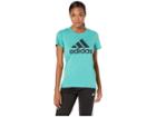 Adidas Badge Of Sport Classic Tee (true Green/legend Ink) Women's T Shirt