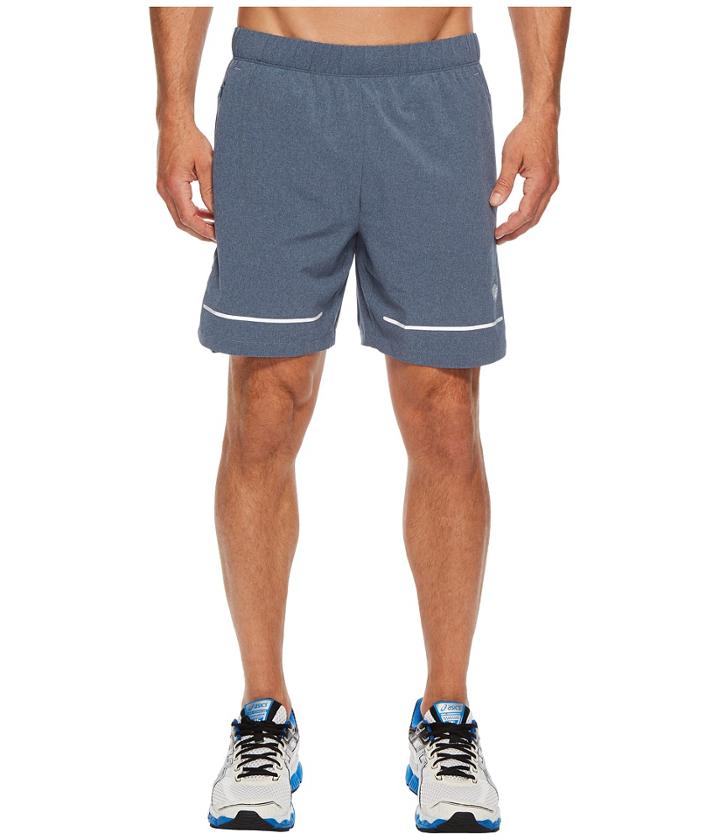 Asics Lite-show 7 Shorts (dark Blue Heather) Men's Shorts