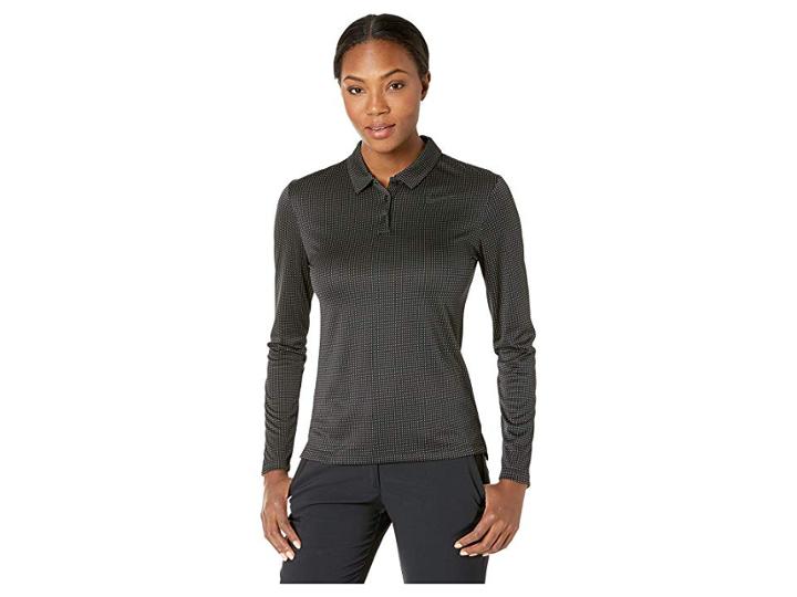 Nike Golf Dry Polo Long Sleeve Core (black/black) Women's Clothing