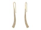 Lauren Ralph Lauren Minimal Metal And Pave Curved Linear Earrings (gold/crystal) Earring