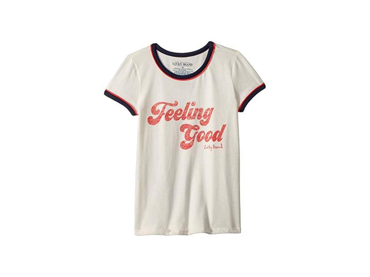 Lucky Brand Kids Evie Tee (little Kids) (marshmallow) Girl's T Shirt
