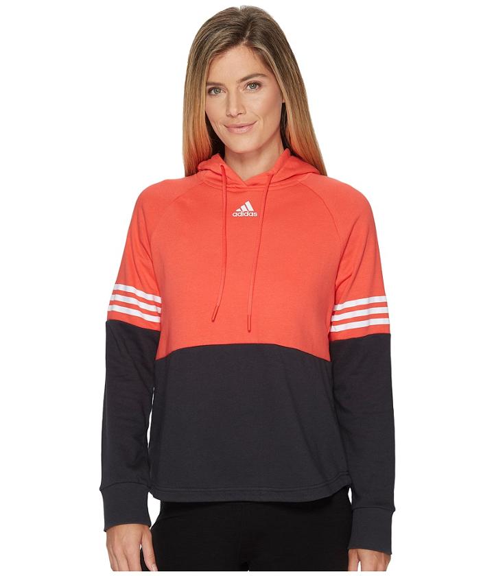 Adidas Sport Id Hoodie (real Coral/carbon) Women's Sweatshirt