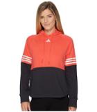 Adidas Sport Id Hoodie (real Coral/carbon) Women's Sweatshirt