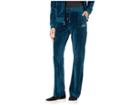 Juicy Couture Foil Logo Pocket Bootcut Velour (eloquent Petrol) Women's Casual Pants