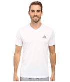Adidas Essential Tech V-neck Tee (white/vista Grey) Men's T Shirt