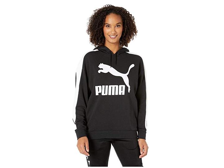 Puma Classics Logo T7 Hoodie (cotton Black) Women's Sweatshirt