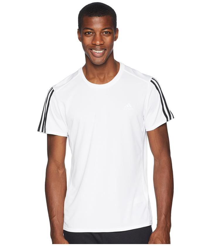 Adidas 3-stripes Run Tee (white/black) Men's T Shirt