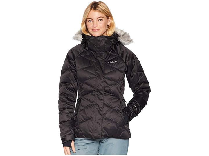 Columbia Lay D Downtm Ii Jacket (black Satin) Women's Coat