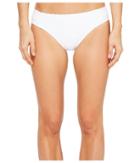 Kenneth Cole Shanghai Solids Tab Bikini Bottom (white) Women's Swimwear