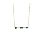 Vince Camuto 18 Bar Necklace (gold/palace Green Opal/montana/crystal) Necklace