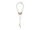 Lucky Brand Druzy Layered Lariat Necklace (gold) Necklace