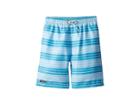 Toobydoo Aqua Stripe Swim Shorts (infant/toddler/little Kids/big Kids) (blue) Boy's Swimwear