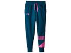 Under Armour Kids Rival Jogger (big Kids) (techno Teal/fluo Fuchsia) Girl's Casual Pants