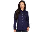 U.s. Polo Assn. Woven Pocket Shirt (evening Blue) Women's Clothing