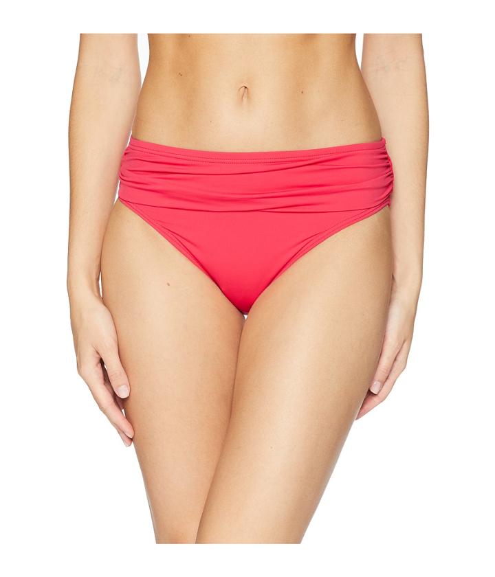 Tommy Bahama Pearl High-waist Hipster Bikini Bottom (cerise) Women's Swimwear