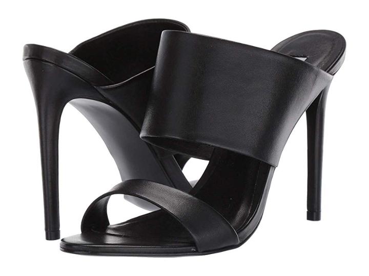 Steve Madden Mallory Heeled Sandal (black Leather) Women's Shoes
