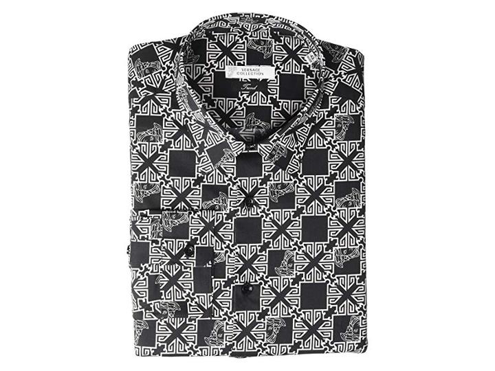 Versace Collection Combination Top (black/white) Men's Clothing