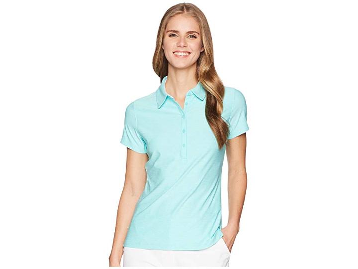 Under Armour Golf Zinger Polo (tropical Tide/white/tropical Tide) Women's Short Sleeve Pullover