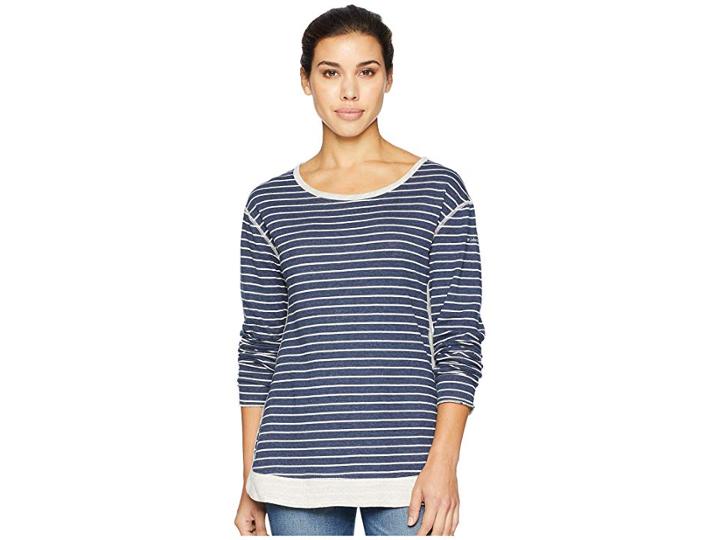 Columbia Winter Adventuretm Long Sleeve Tee (nocturnal Stripe) Women's Long Sleeve Pullover