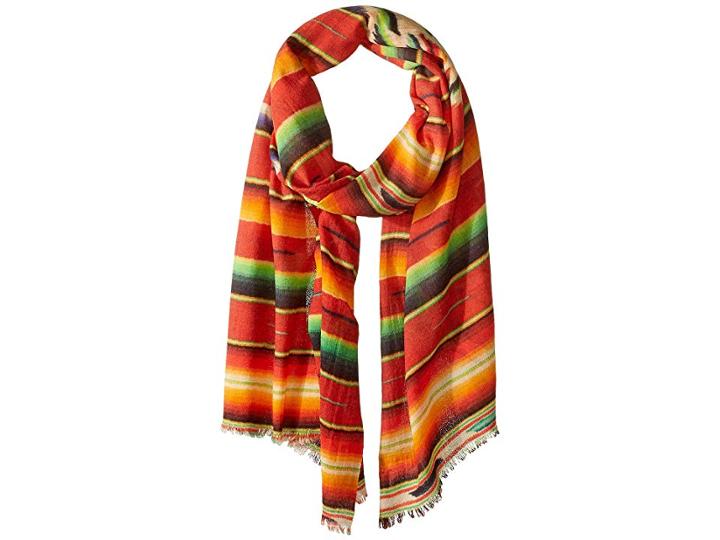 Polo Ralph Lauren Serape Beacon Wool Scarf (red Multi) Scarves