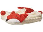 Hue Pet Slipper Shue Sock With Grippers (ivory/fox) Women's Crew Cut Socks Shoes