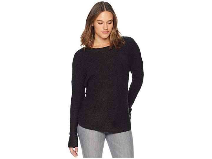 Exofficio Pontedera Bateau Neck (charcoal Heather) Women's Long Sleeve Pullover