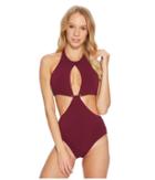 Robin Piccone Luca One-piece Monokini (rubine) Women's Swimsuits One Piece
