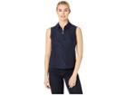 Tommy Hilfiger Lace Logo Zip Knit Top (midnight) Women's Blouse