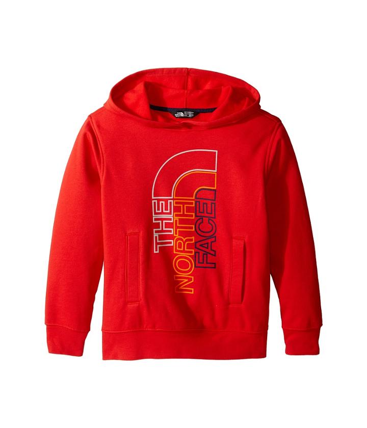 The North Face Kids Logowear Pullover Hoodie (little Kids/big Kids) (high Risk Red (prior Season)) Boy's Sweatshirt
