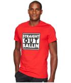 Adidas Straight Out Ballin Tee (scarlet) Men's T Shirt
