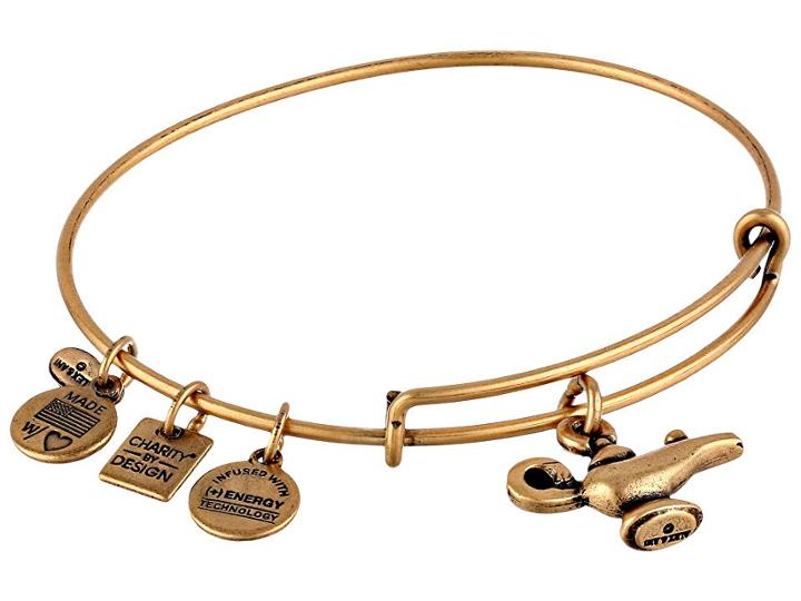 Alex And Ani Lamp Of Light Charm Bangle (rafaelian Gold Finish) Bracelet