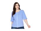 Extra Fresh By Fresh Produce Plus Size Bella Cardigan (peri Blue) Women's Sweater