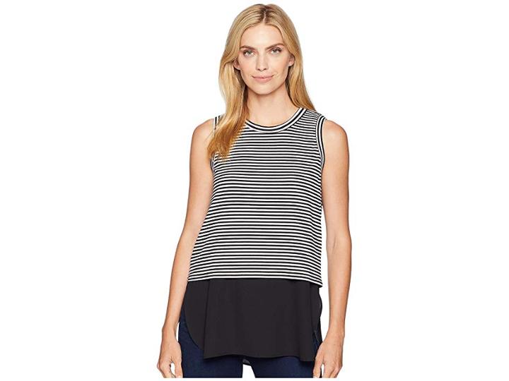 Karen Kane Contrast Tank Top (stripe) Women's Clothing