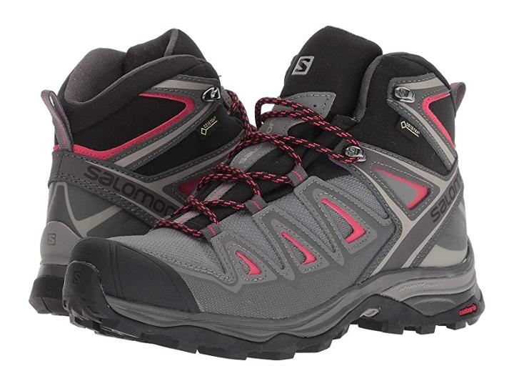Salomon X Ultra 3 Mid Gtx(r) (quiet Shade/magnet/virtual Pink) Women's Shoes