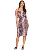 Michael Michael Kors Patch Flounce Tank Dress (true Navy/bright Blush) Women's Dress