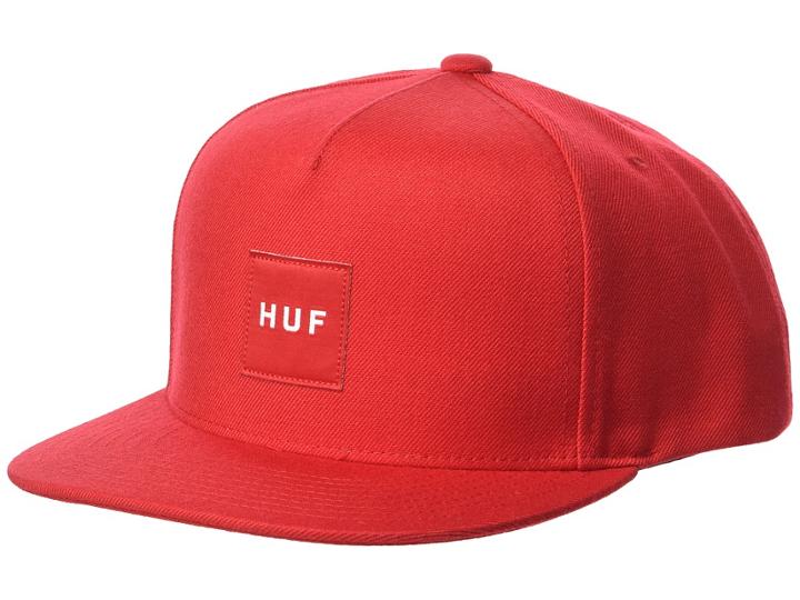 Huf Box Logo Snapback (red) Caps