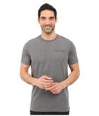 Under Armour Ua Charged Cotton(r) Microthread Short Sleeve Tee (carbon Heather/black) Men's T Shirt