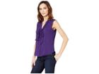 Calvin Klein Sleeveless Tie Neck Top (night) Women's Sleeveless