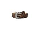 M&f Western Floral Embossed Turquoise Inlay Belt (tan) Men's Belts